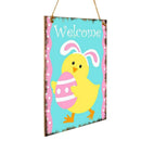 Easter Rabbit Egg Wood Hanging Plaque Ornament Festival Decoration Pendant