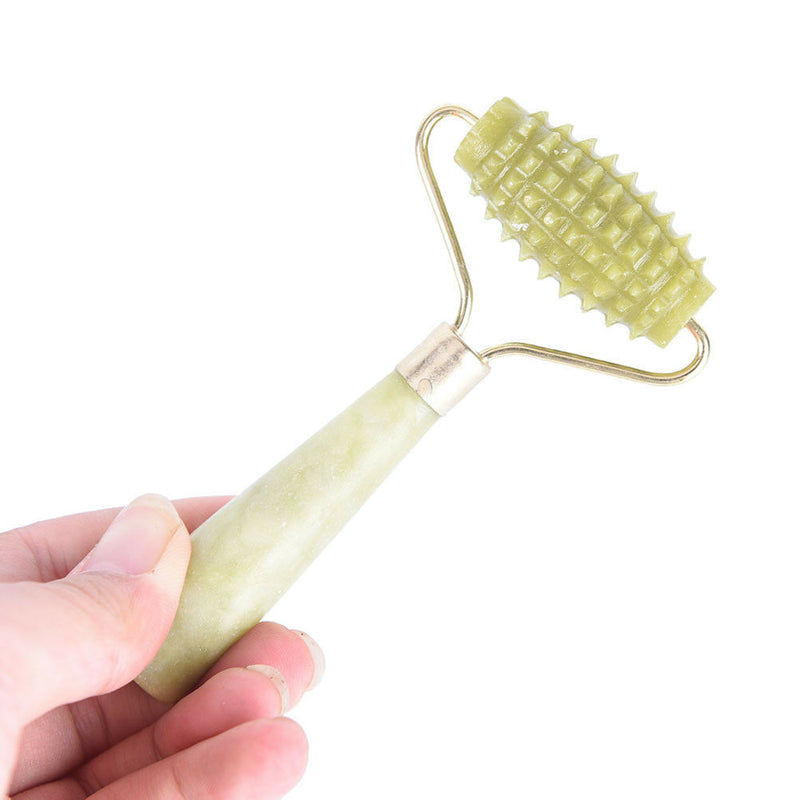 Ancient Face Body SPA Massage Roller Facial Massager Jade Stone Anti-aginS Gn