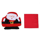 Christmas Theme 2 Layers Santa Claus Pattern Table Mat with Napkin