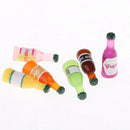 6Pieces Kitchen Bar Decoration Drink Wine Juice Champagne Beer Bottles for 1:12