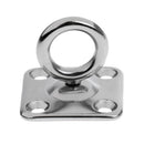 2pcs 316 Stainless Steel Thick  Square Sail Shade Pad Eye Plate Boat Rigging