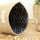 cotton linen art flower pot small sack hanging jute cotton dot storage bask P6H7