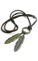 Jewelry Men's Ladies Necklace, Angel Spring Pendant with Leather Necklace