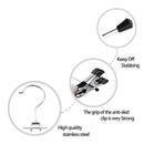 24 PCS Skirt Hangers with Clips, Pants Hanger Metal Pant Hangers Space Savi