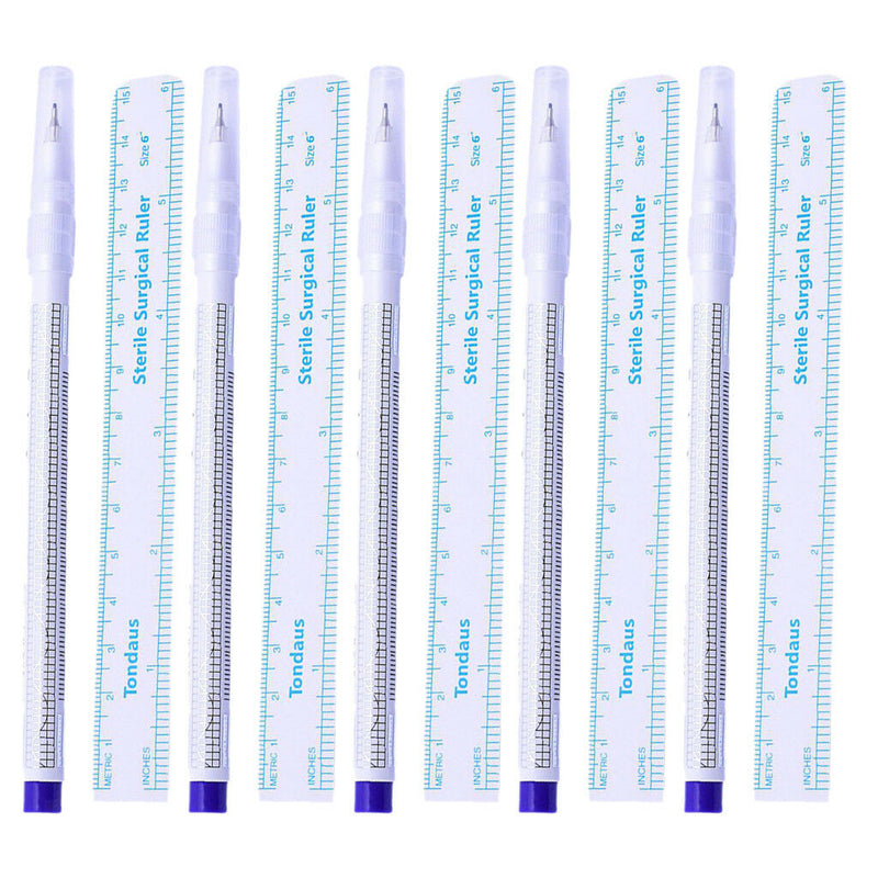 5 x Tattoo Piercing Skin Marker   Scribe Pen w/ Paper Ruler
