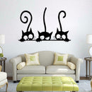 Lovely Three Black Cat DIY Wall Stickers Animal Room Decoration personality M9P2