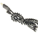 Micro USB Data Line Charging Cable Stretch Cord for Android Phone 40cm Black