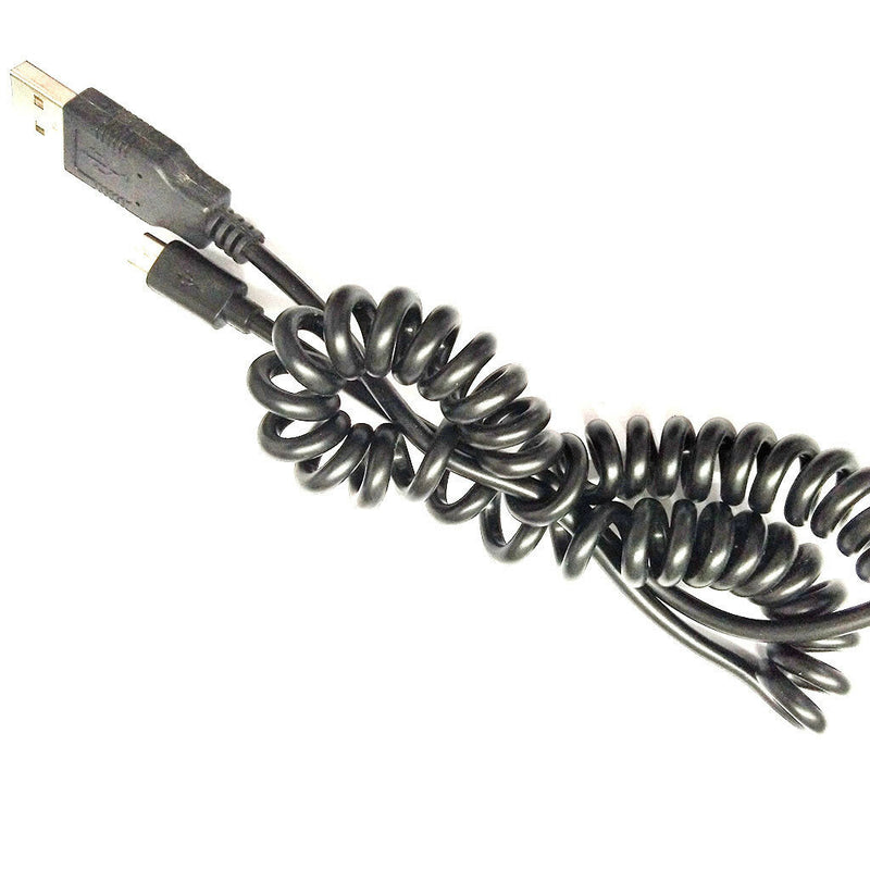Micro USB Data Line Charging Cable Stretch Cord for Android Phone 40cm Black