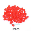 100pcs Plastic Car Truck Bike Tire Tyre Wheel Valve Stems Caps Dust Cover Red