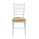 4Pcs Square Round Stretch Dining Wedding Chair Seat Cover for 35-50cm Golden