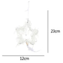 Christmas Tree Pendant Cute Plush Home Festival Ornaments (Star White) A
