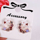 100Pcs~Jewelry display card earrings ear studs packing hang tag rectangle hol3cr