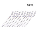 10pcs Fruit Forks Stainless Steel Two Prong Forks Tasting Appetizer Forks
