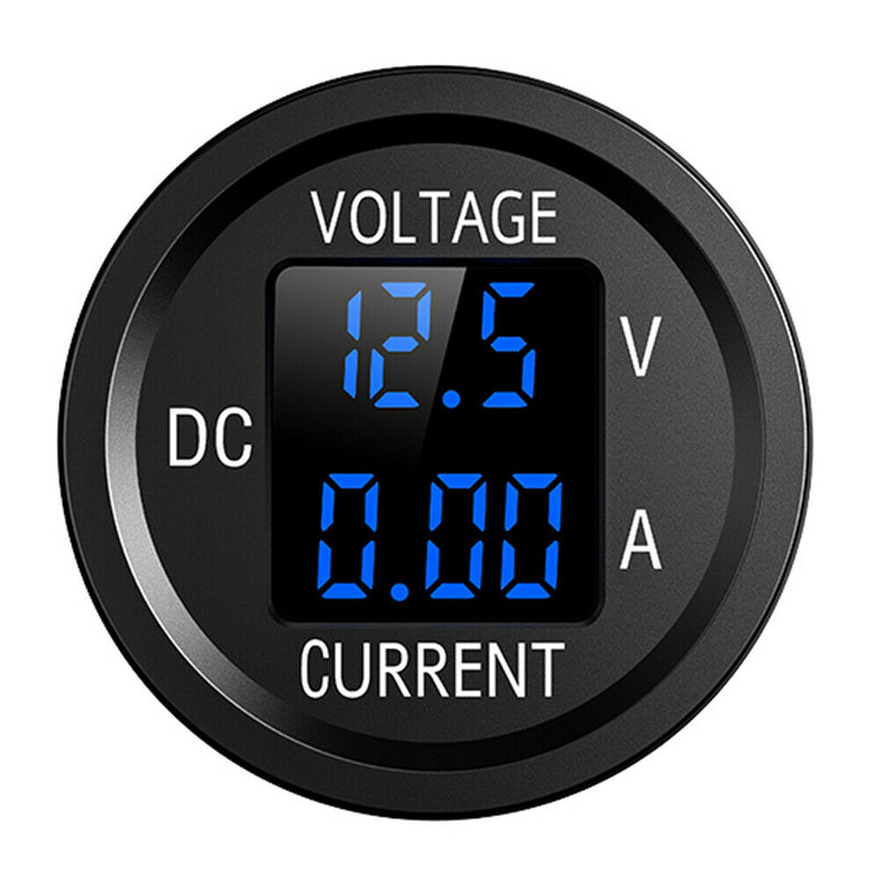 D6 Digital Voltmeter Ammeter Volt Current Panel Meter for Car Truck (Blue) A