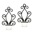 Set of Two, Iron Wall Sconce, Tea Light Candle Sconces, High. Perfect Gift  Y6M9