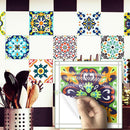 Retro Flowers Waterproof Tiles Stickers Bathroom Kitchen Wall Decals Home Decor