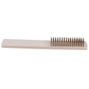 Copper Wire Brass Bristle Wood Handle Wire Scratchs Brush 208mm Metal CleaFB~