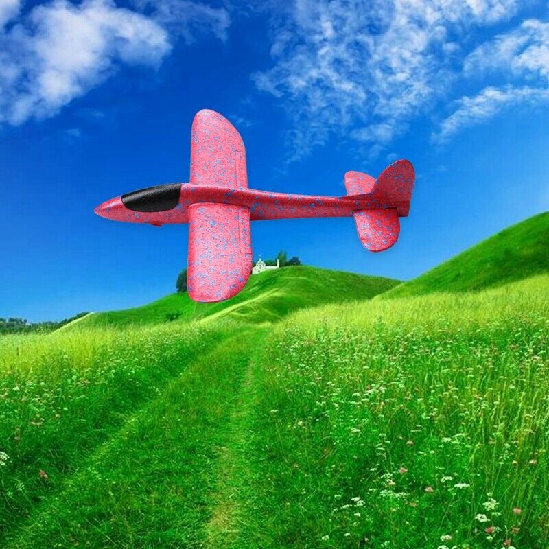 4X(38CM EPP Foam Hand Throw Airplane Rubber Band Ejection Outdoor Launch GlH9U7)