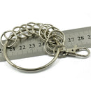 5pcs Large Hoop Ring Keychain Key Rings with Split Ring Keyring Organizer