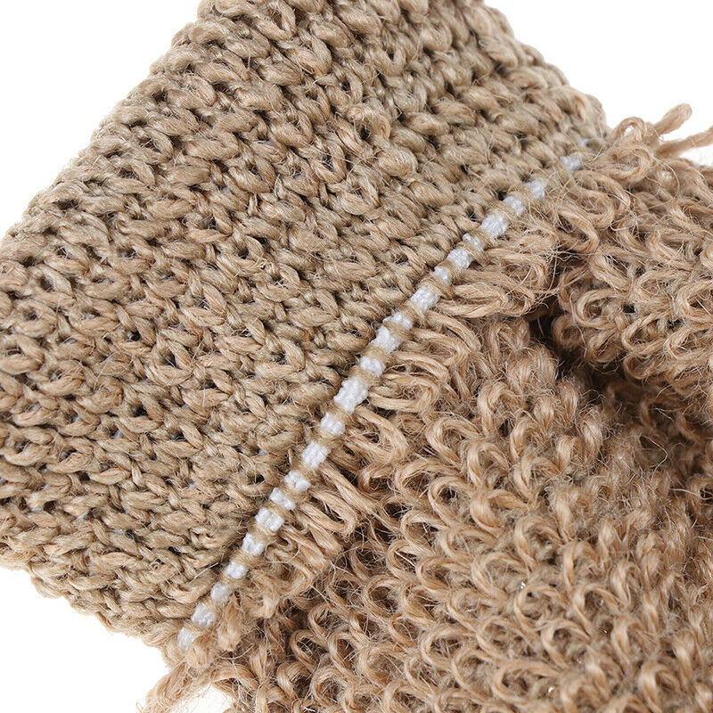 Natural Fiber Bath Exfoliating Glove Scrubber Washcloths Bathing Glove Mass Kw
