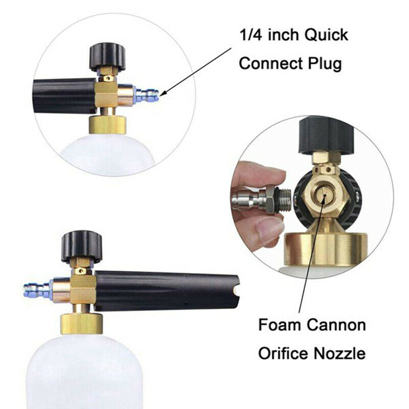 Foam Cannon Orifice Nozzle Tips, High Replacement Thread Nozzle for Snow Fo