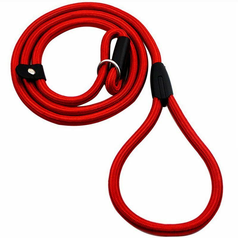 Sturdy Pet Collar Rope Nylon Dog Slip Training Walking Lead With P Chain 1c