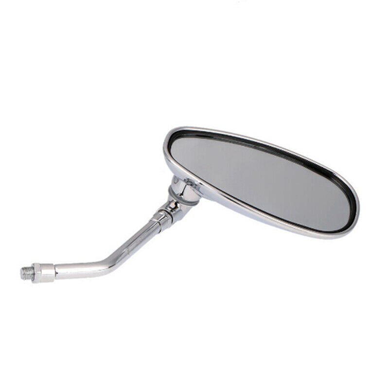 2PCS Motorcycle Oval Chrome Rear View Glasses Mirror For Ducati KTM KawasakiJ 3C