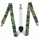 Army Green - Funky Trendy Men Suspender Braces U9B1