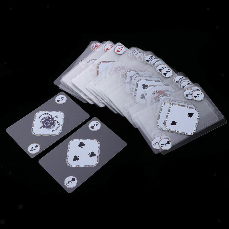 Clear PVC Waterproof Poker Cards Set for Texas Holdem Blackjack Accessories