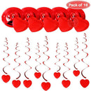 18 Hanging Heart Swirls - Valentines Day Decorations - Valentines Day Hangi