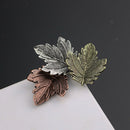 Classic Tricolor Maple Leaf Retro Brooch Pin Lapel Party Wedding Corsage Pin