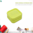 Magnetic Needlework Pins Storage Box for DIY Sewing Needles Case (Yellow) A