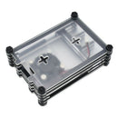 3X(Acrylic Case for Raspberry Pi 4 B,Raspberry Pi Case with Cooling Fan & H