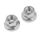 Set of 4 Stainless Steel Bicycle Rear Wheel Hub Flange Axle Nut 9mm