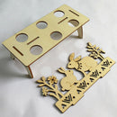 Happy Easter Decoration rabbit Egg Shelves Stand Rack Easter Egg Hold_
