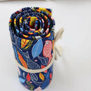 Colored Fish Canvas School Pencil Case 72 Holes Roll Pencil Case Large Pen