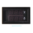 Auto Car Motorcycle Motorbike 0-100V Voltage Tester 0-10A Ampere Meter Black