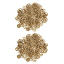 200pcs Mixed Size Natural Hollow Gear Unfinished Wood Pieces Embellishment