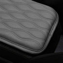 Grey Dust-proof PU Leather Car Armrest Pad Cover Auto Center Console Cushi ZVG
