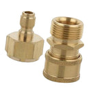 2 x Brass Garden Hose Quick Connector Internal M22 x 1.5mm Male Thread &