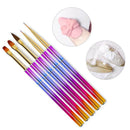 5pcs Nail Art Brushes Set Painting Tools Builder Gel Brush for Salon Home