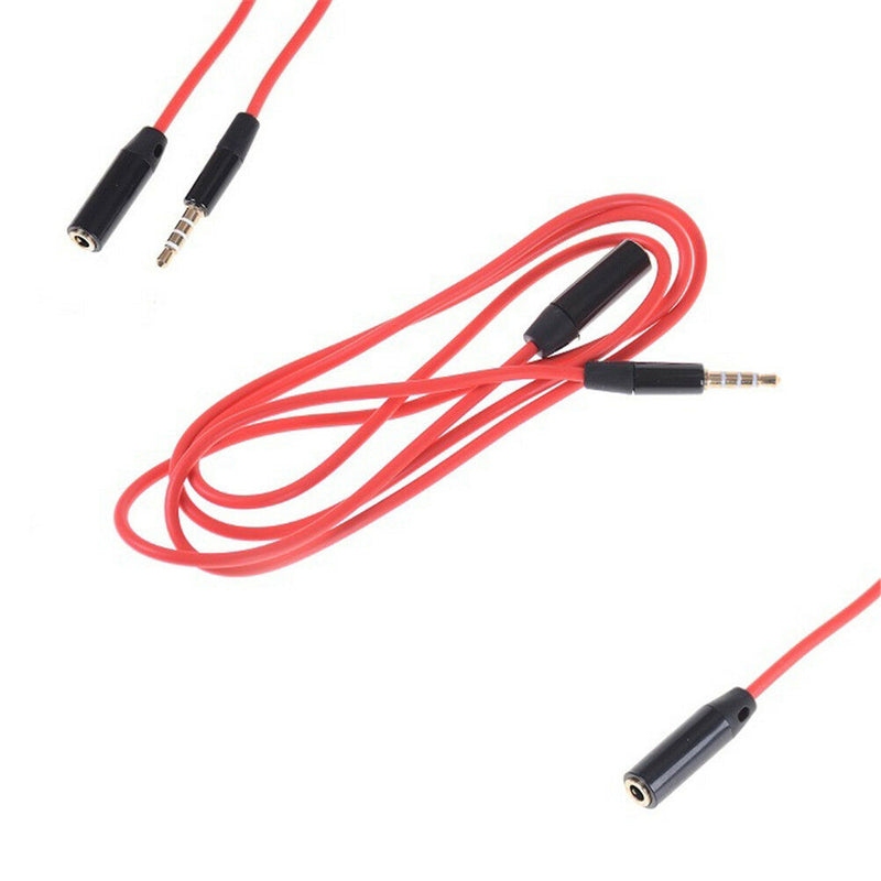 3.5mm4Pole Male to Female Earphone Headphone Mic Extension Audio Cable AdaptVGUS