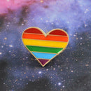 Rainbow Love Heart Badge Brooch Creative Enamel Geometric Pins Jewelry Gift