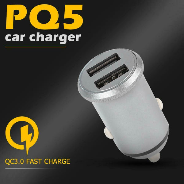 PQ3A 36W Quick Charge Car Charger QC 3.0 Dual USB Fast Phone Charger Adapter