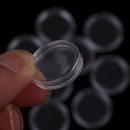 10Pcs 18mm plastic round applied clear cases coin storage capsules holder 3CAU