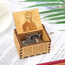 Retro Carved Hand Cranked Music Box Wood Kid Child Birthday Gift Home Decor