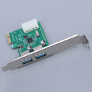 2 Port 5 Gbps Speed PCI-E To USB 3.0 HUB PCI  Expansion Card Adapter
