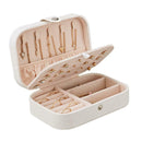 Korean Girls Earrings Plate Jewelry Box Ear Stud Ring Storage Box (White) A