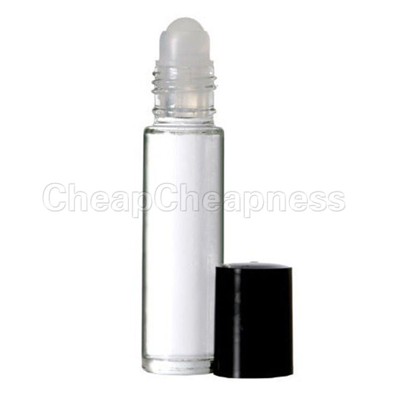 Empty Set of 2 Glass Roll-On 10ml Small Fragrance Perfume Oil Bottle Deluxe Y Hn
