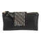 Women PU Leather Fashion Black Rivet Handbag Clutch Bag Zipper Long Wallet